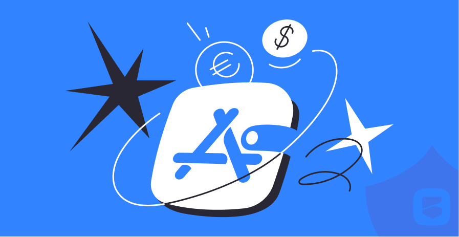 Монетки падают в кошелек с логотипом App Store